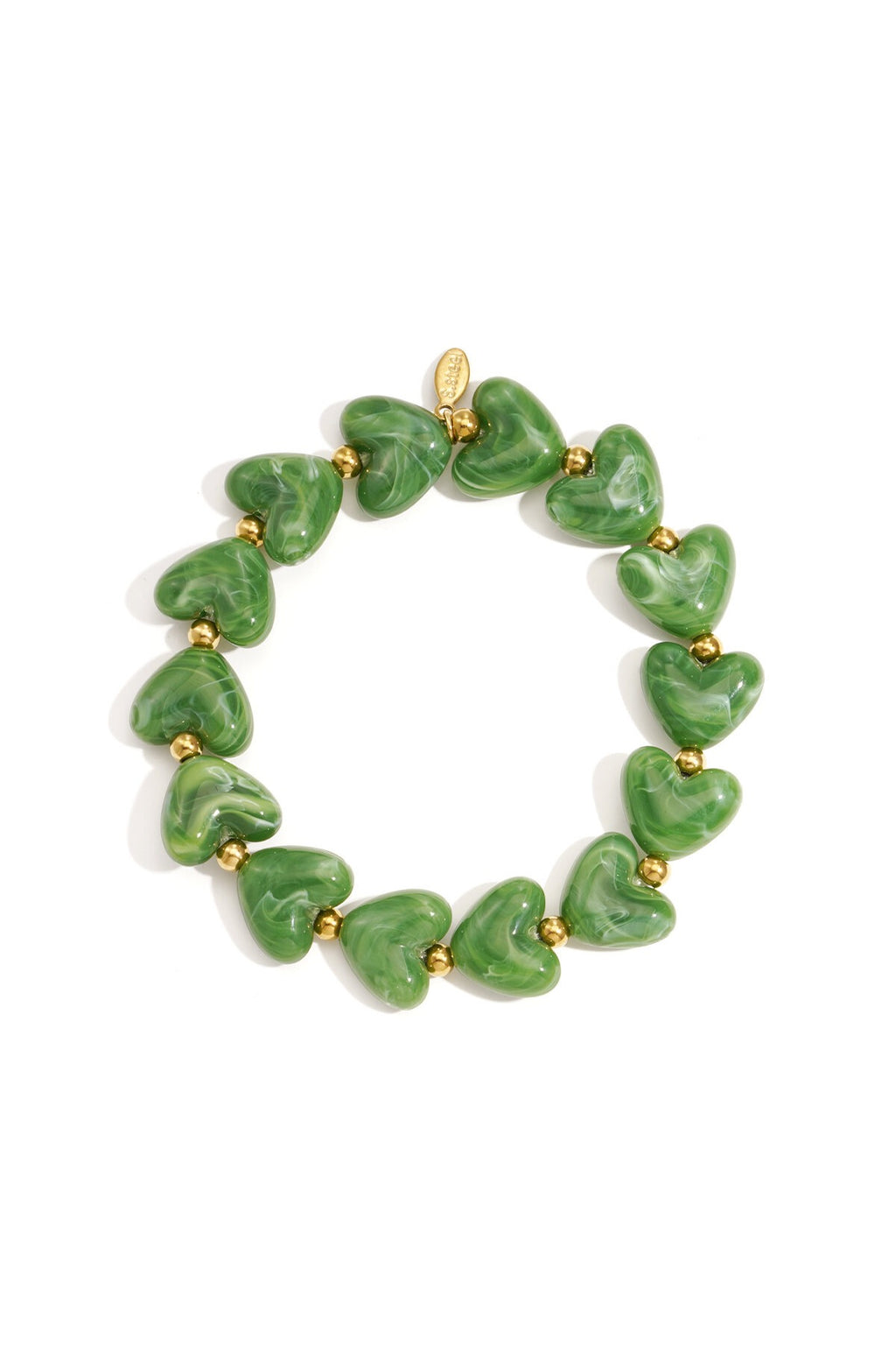 Groene hartjes armband