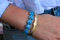 Blauwe hartjes armband